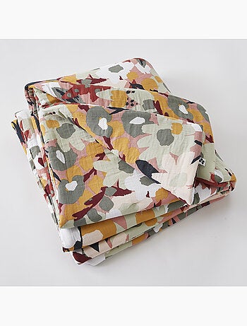Pie de cama 90 x 200 cm – gasa de algodón estampada léane