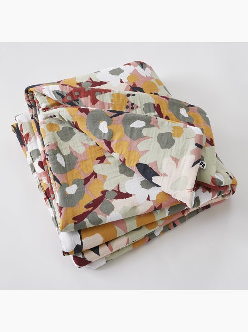 Pie de cama 90 x 200 cm – gasa de algodón estampada léane - Kiabi Pie de cama 90 x 200 cm – gasa de algodón estampada léane - Kiabi