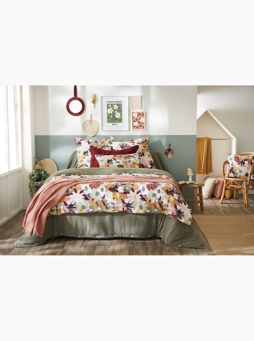 Pie de cama 90 x 200 cm – gasa de algodón estampada léane - Kiabi Pie de cama 90 x 200 cm – gasa de algodón estampada léane - Kiabi