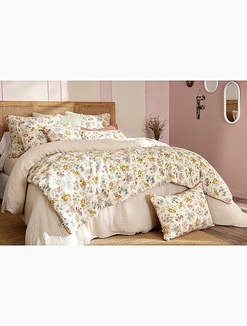 Pie de cama doble gasa de algodón acolchado ava