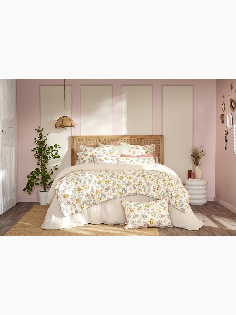 Pie de cama doble gasa de algodón acolchado ava Amarillo - Kiabi