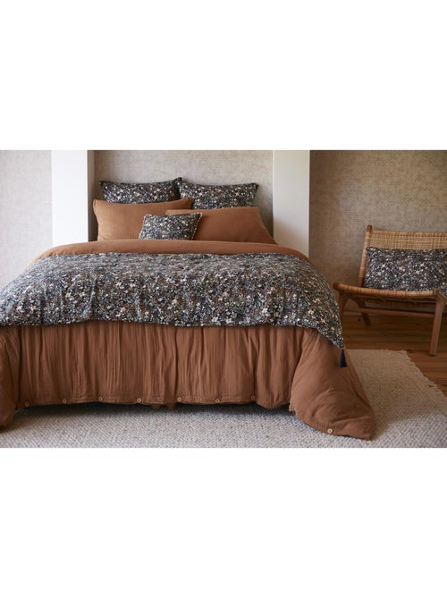Pie de cama – doble gasa de algodón estampada – capucine minuit - Kiabi