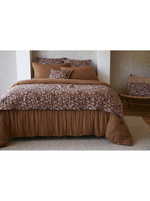 Pie de cama – doble gasa de algodón estampada – capucine minuit - Kiabi