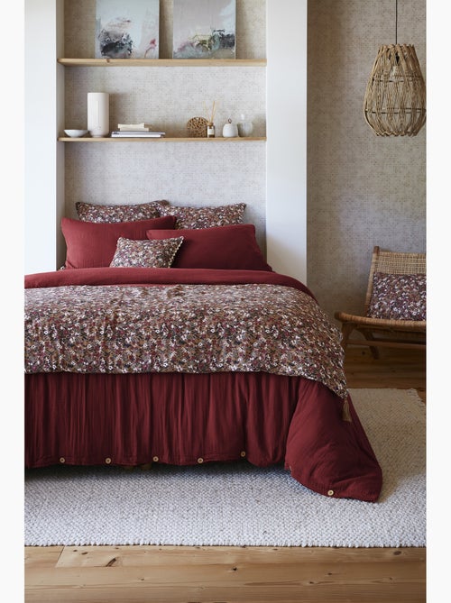 Pie de cama – doble gasa de algodón estampada – capucine minuit - Kiabi