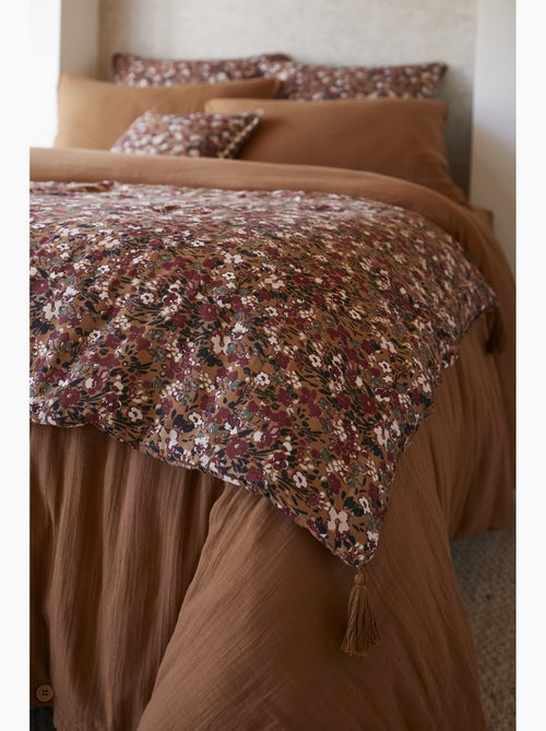 Pie de cama – doble gasa de algodón estampada – capucine minuit - Kiabi