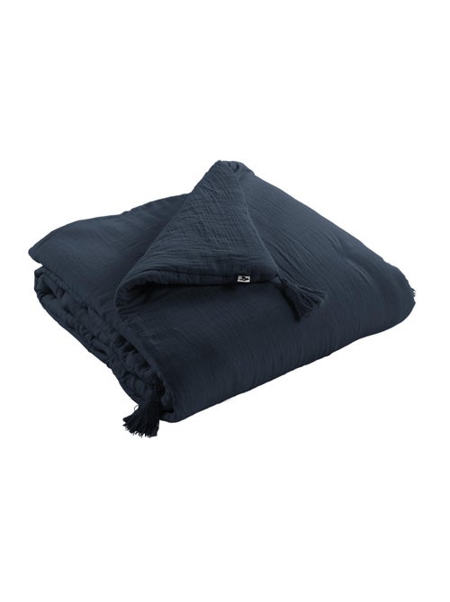 Pie de cama – doble gasa de algodón lisa - acabado pompón - gaïa - Kiabi Pie de cama – doble gasa de algodón lisa - acabado pompón - gaïa - Kiabi