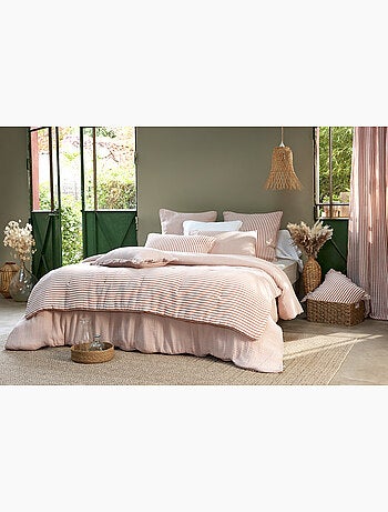 Pie de cama reversible gasa de algodón tejida teñida livia