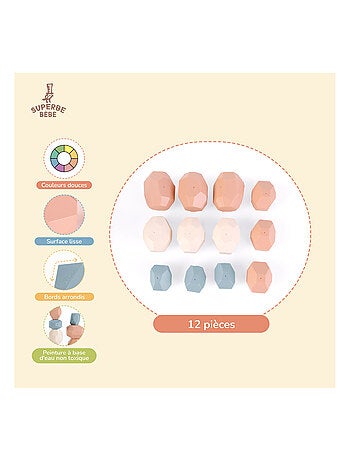 Piedras para apilar en equilibrio - Juego educativo | SUPERBE BEBE
