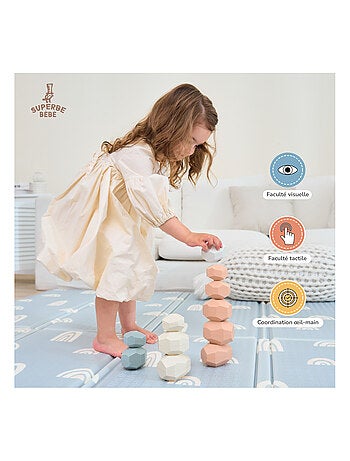 Piedras para apilar en equilibrio - Juego educativo | SUPERBE BEBE