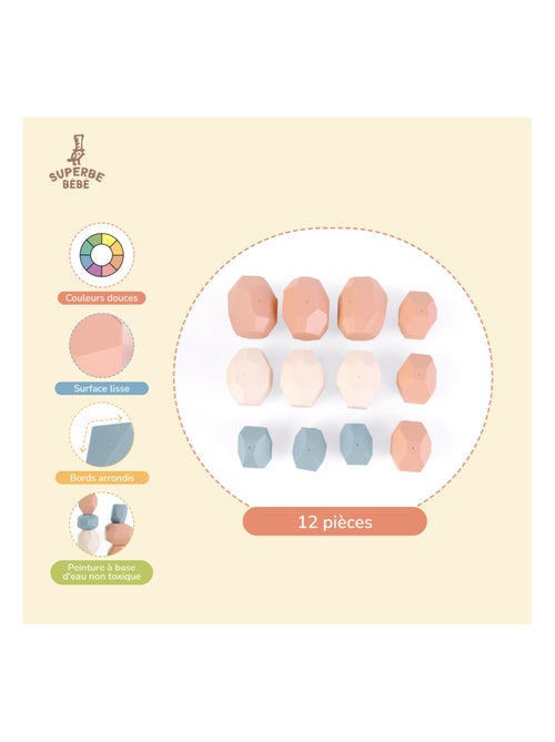 Piedras para apilar en equilibrio - Juego educativo | SUPERBE BEBE - Kiabi Piedras para apilar en equilibrio - Juego educativo | SUPERBE BEBE - Kiabi