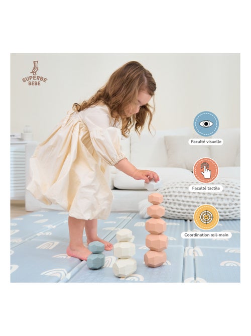 Piedras para apilar en equilibrio - Juego educativo | SUPERBE BEBE - Kiabi Piedras para apilar en equilibrio - Juego educativo | SUPERBE BEBE - Kiabi