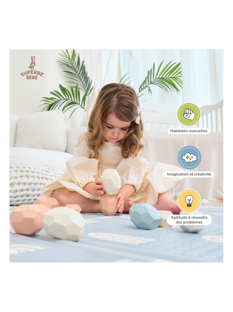 Piedras para apilar en equilibrio - Juego educativo | SUPERBE BEBE N/D - Kiabi