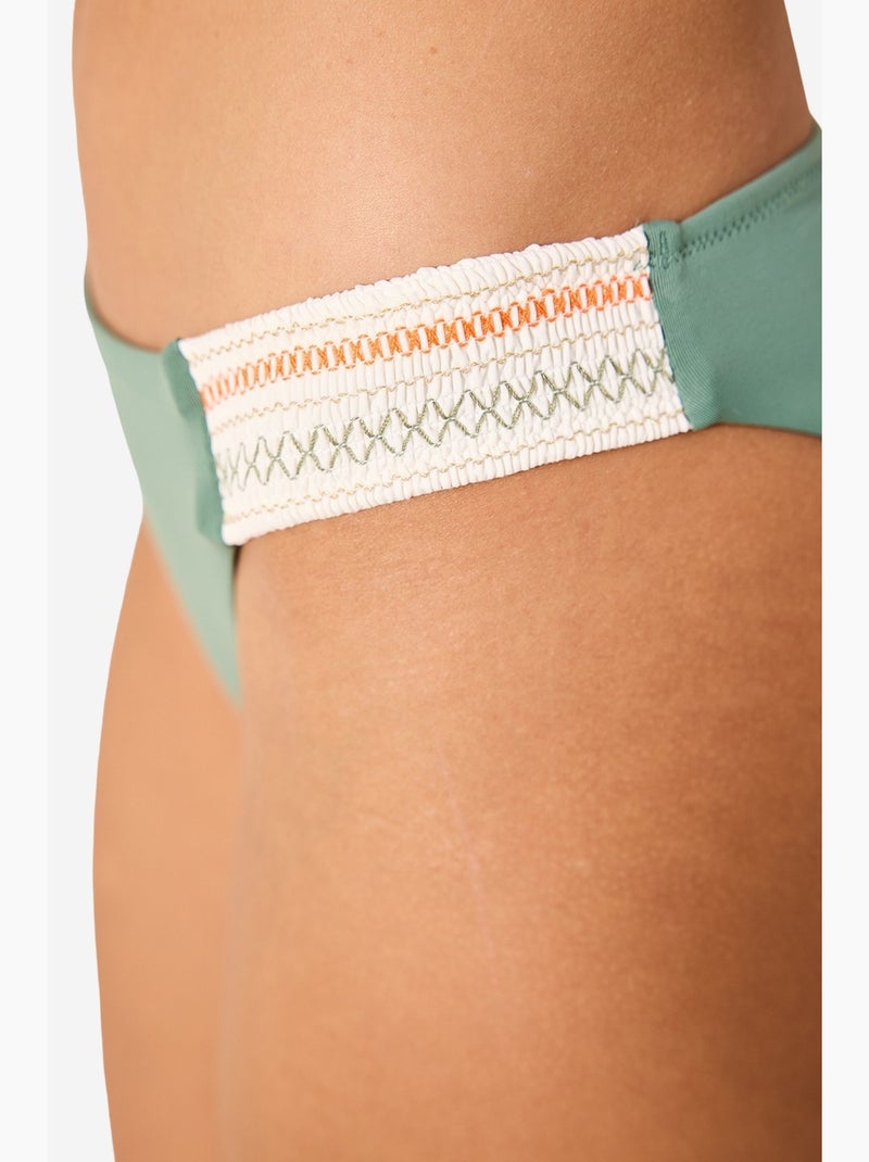 Piera braguita de bikini con bordado lateral penti Verde - Kiabi