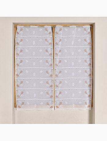 Pieza modular bordada con motivo de hojas