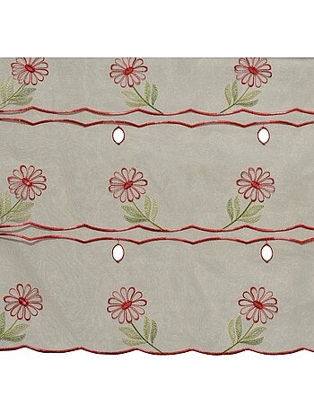 Pieza modular bordada con motivos florales