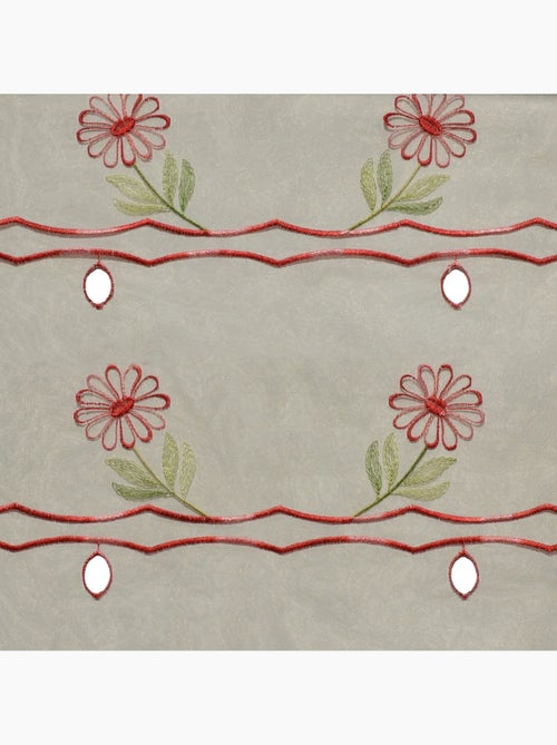 Pieza modular bordada con motivos florales - Kiabi