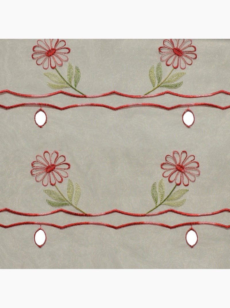 Pieza modular bordada con motivos florales Beige - Kiabi