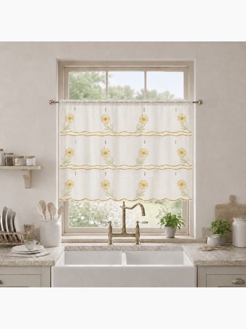 Pieza modular bordada con motivos florales - Kiabi