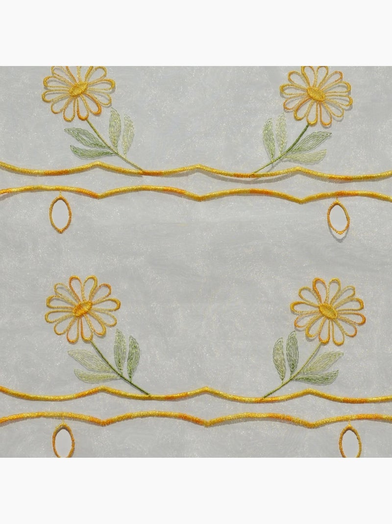 Pieza modular bordada con motivos florales Blanco - Kiabi