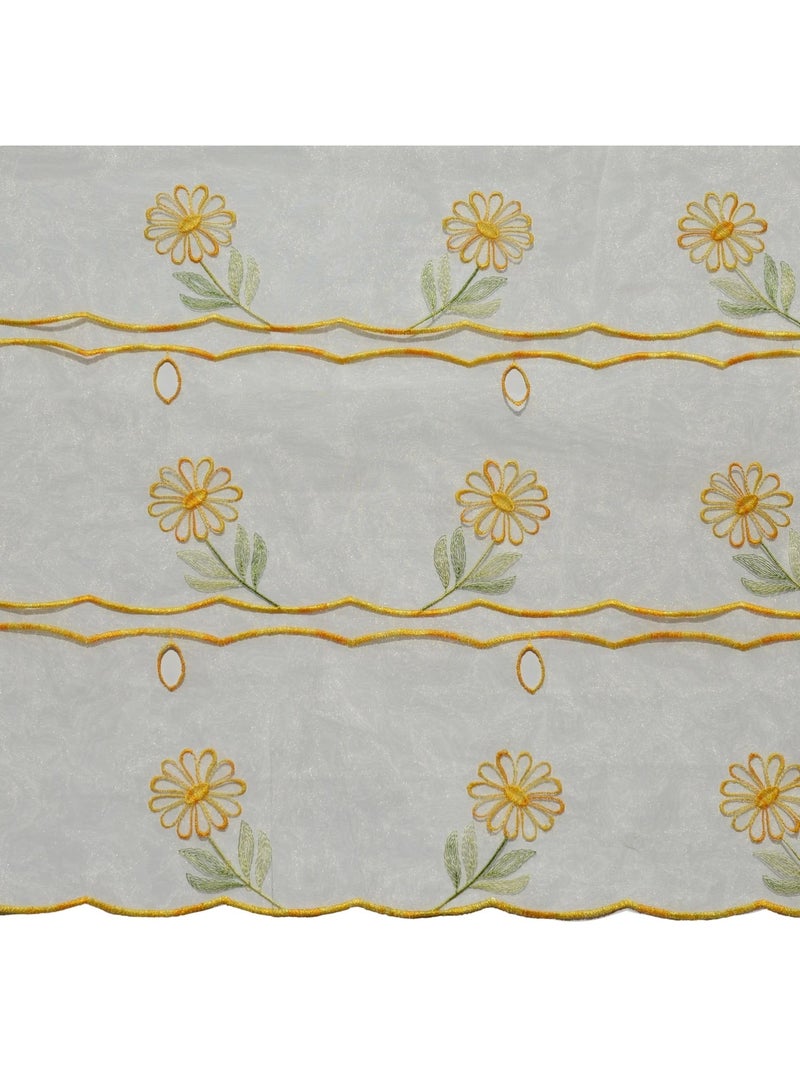 Pieza modular bordada con motivos florales Blanco - Kiabi
