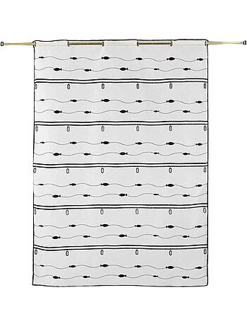 Pieza modular bordada con pececitos