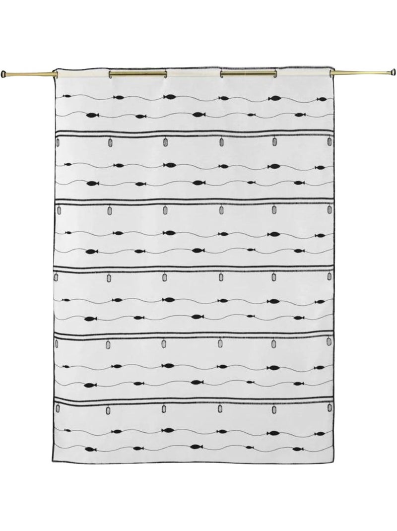 Pieza modular bordada con pececitos Azul marino - Kiabi