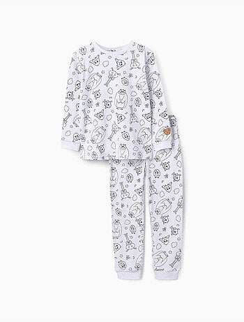 Pijama 100% algodón con motivo emociones para colorear