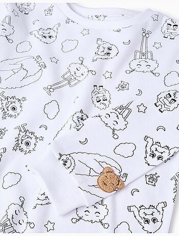 Pijama 100% algodón con motivo emociones para colorear