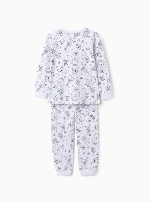 Pijama 100% algodón con motivo emociones para colorear - Kiabi