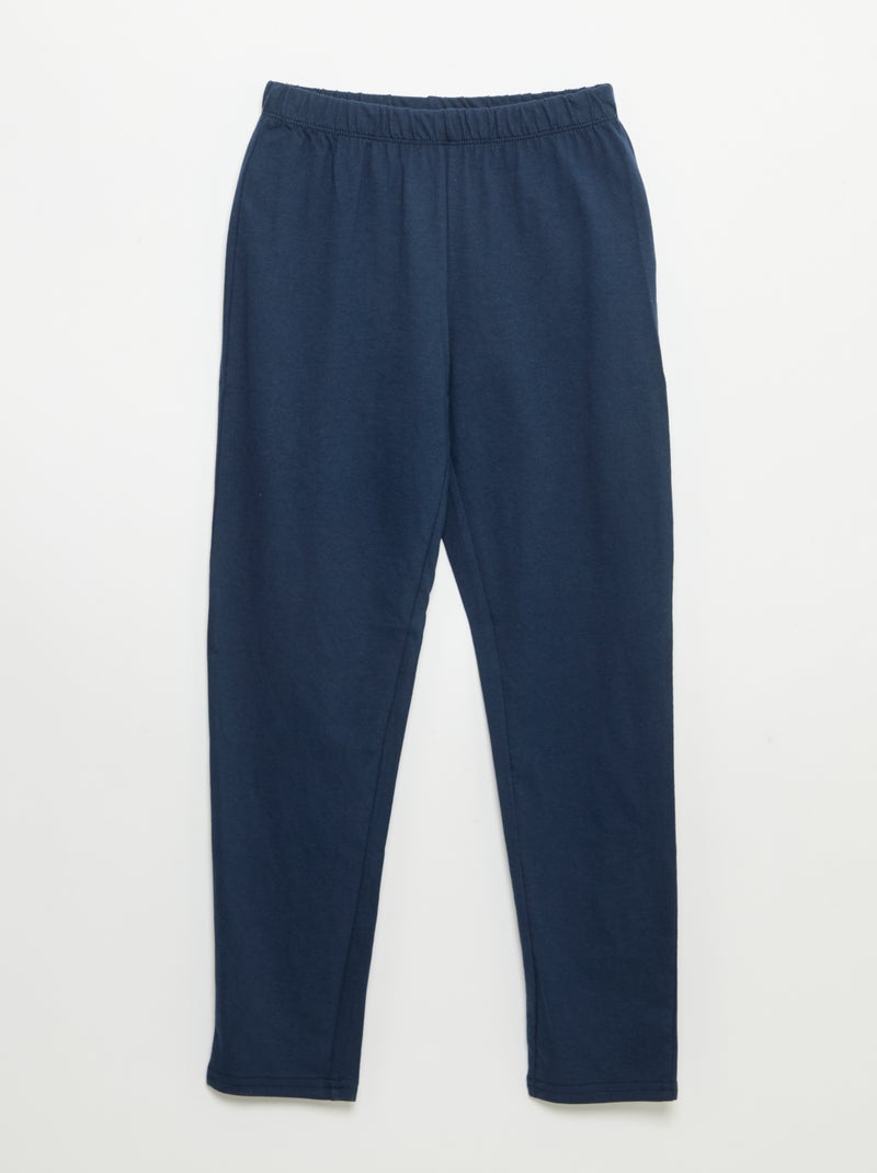 Pijama 2 piezas - Camiseta de manga larga + pantalón Azul - Kiabi