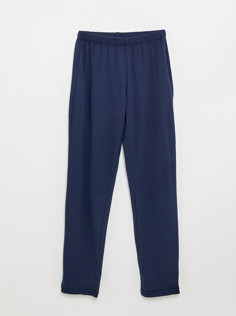 Pijama 2 piezas - Camiseta de manga larga + pantalón Marron - Kiabi