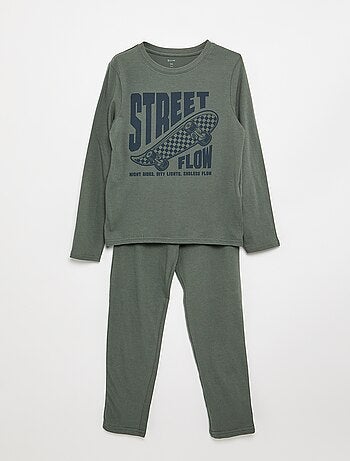 Pijama 2 piezas - Camiseta de manga larga + pantalón