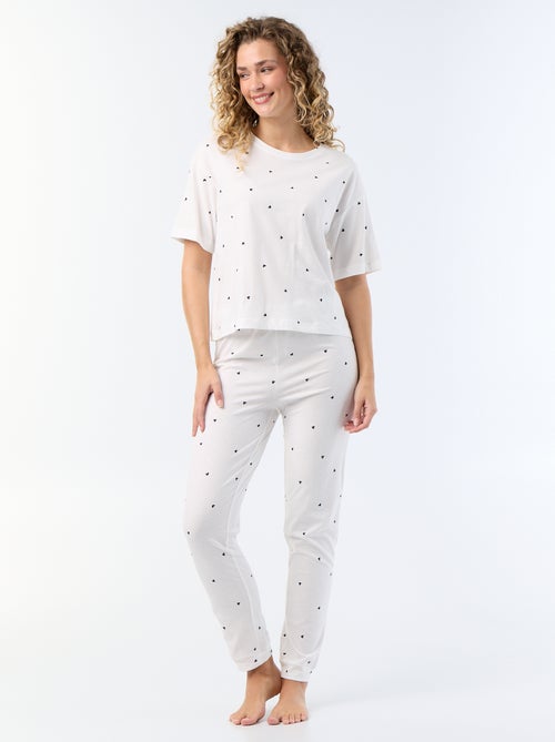 Pijama 2 piezas - camiseta + pantalón - Kiabi