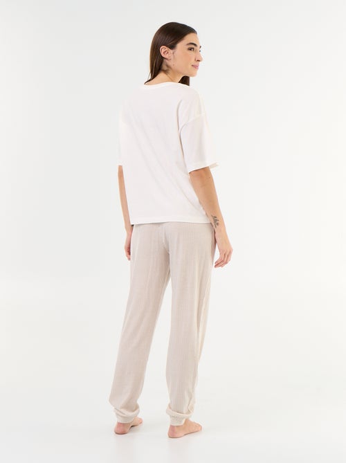 Pijama 2 piezas - camiseta + pantalón - Kiabi