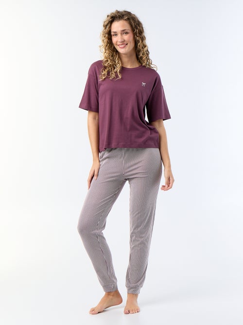 Pijama 2 piezas - camiseta + pantalón - Kiabi Pijama 2 piezas - camiseta + pantalón - Kiabi