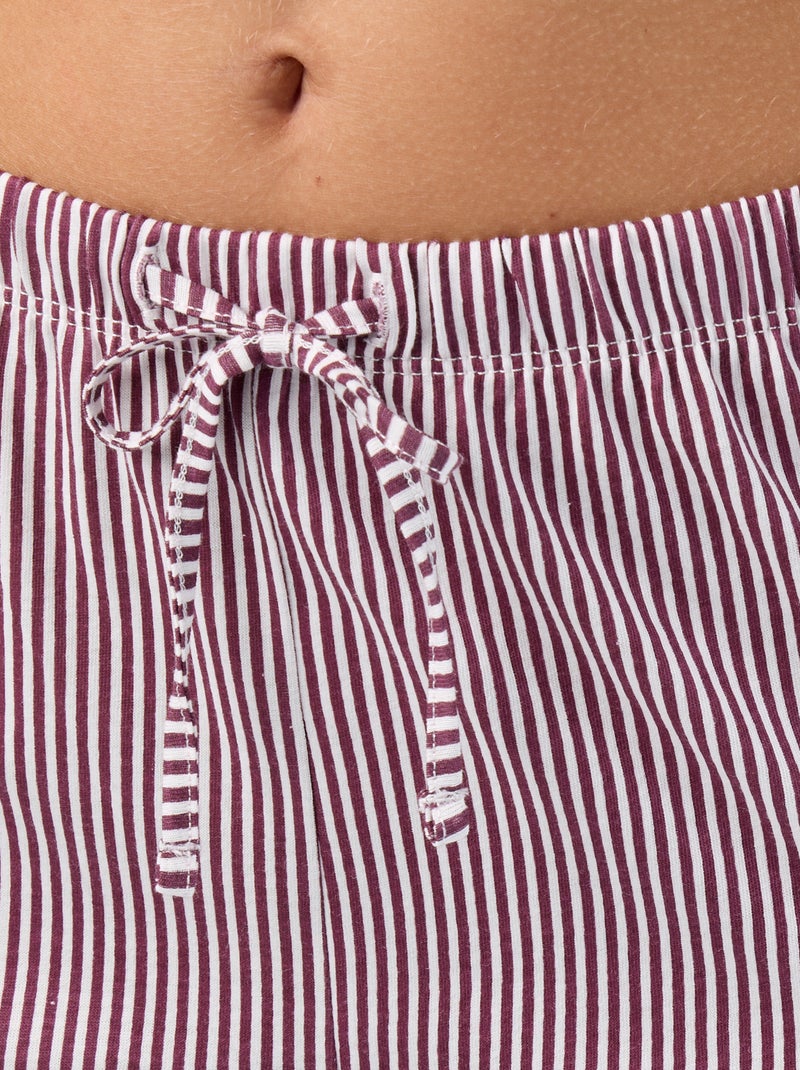Pijama 2 piezas - camiseta + pantalón Rojo - Kiabi