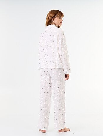 Pijama 2 piezas floral - de gasa de algodón