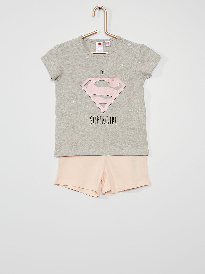 Pijama 2 piezas 'Supergirl' 'DC Comics' ROSA/gris - Kiabi
