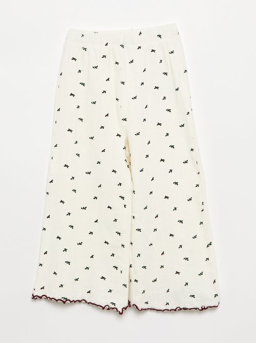 Pijama 3 piezas - Camiseta + pantalón + chaleco - Kiabi