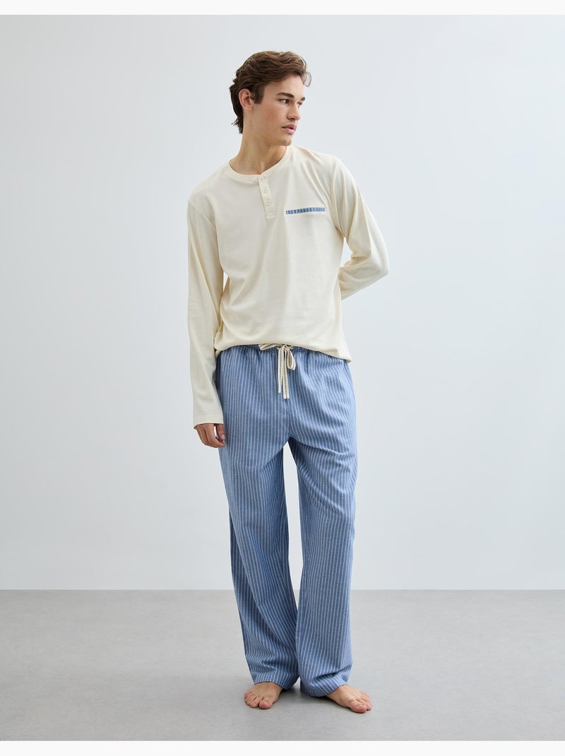 Pijama a rayas, MO Fashion Blanco - Kiabi