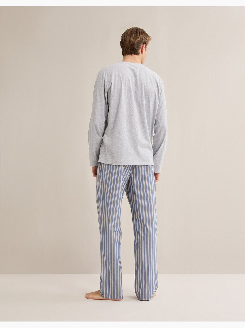 Pijama a rayas, MO Fashion Gris - Kiabi