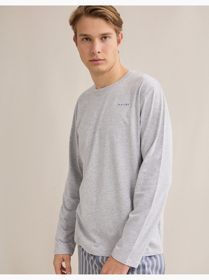 Pijama a rayas, MO Fashion Gris - Kiabi
