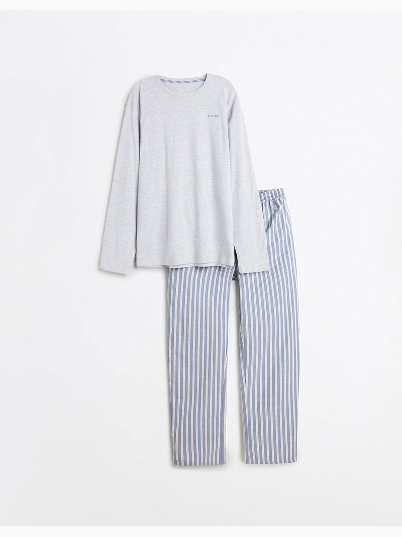 Pijama a rayas, MO Fashion Gris - Kiabi