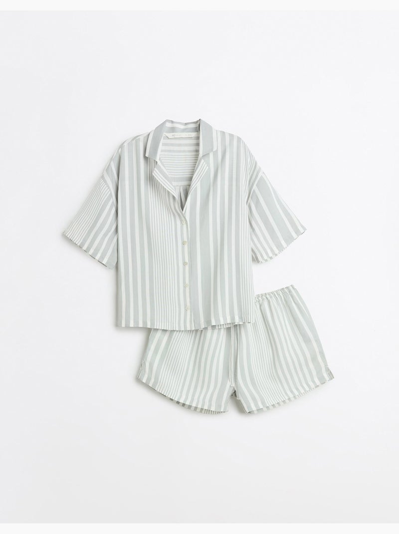 Pijama a rayas, MO Fashion Verde - Kiabi
