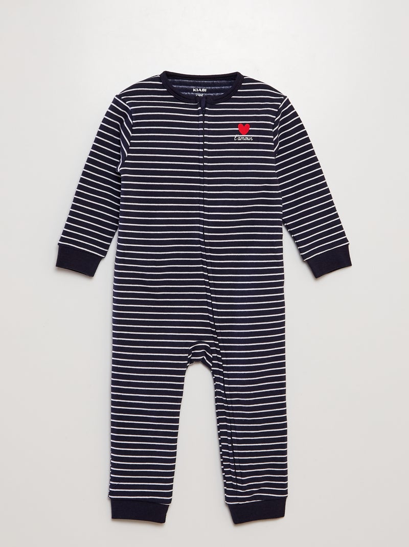 Pijama abrigado de chándal 'Amour' AZUL - Kiabi