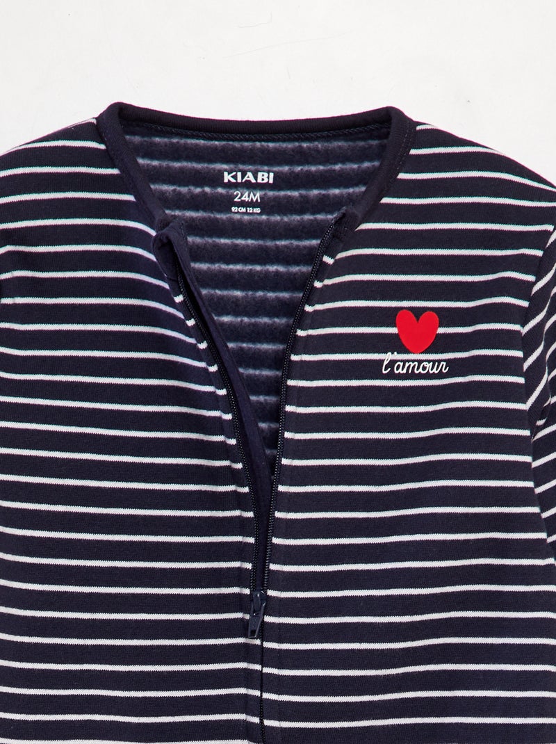 Pijama abrigado de chándal 'Amour' AZUL - Kiabi