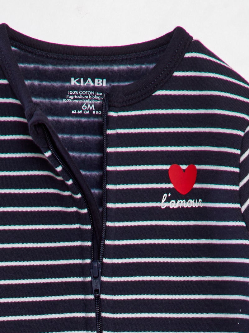 Pijama abrigado de chándal 'Amour' AZUL - Kiabi