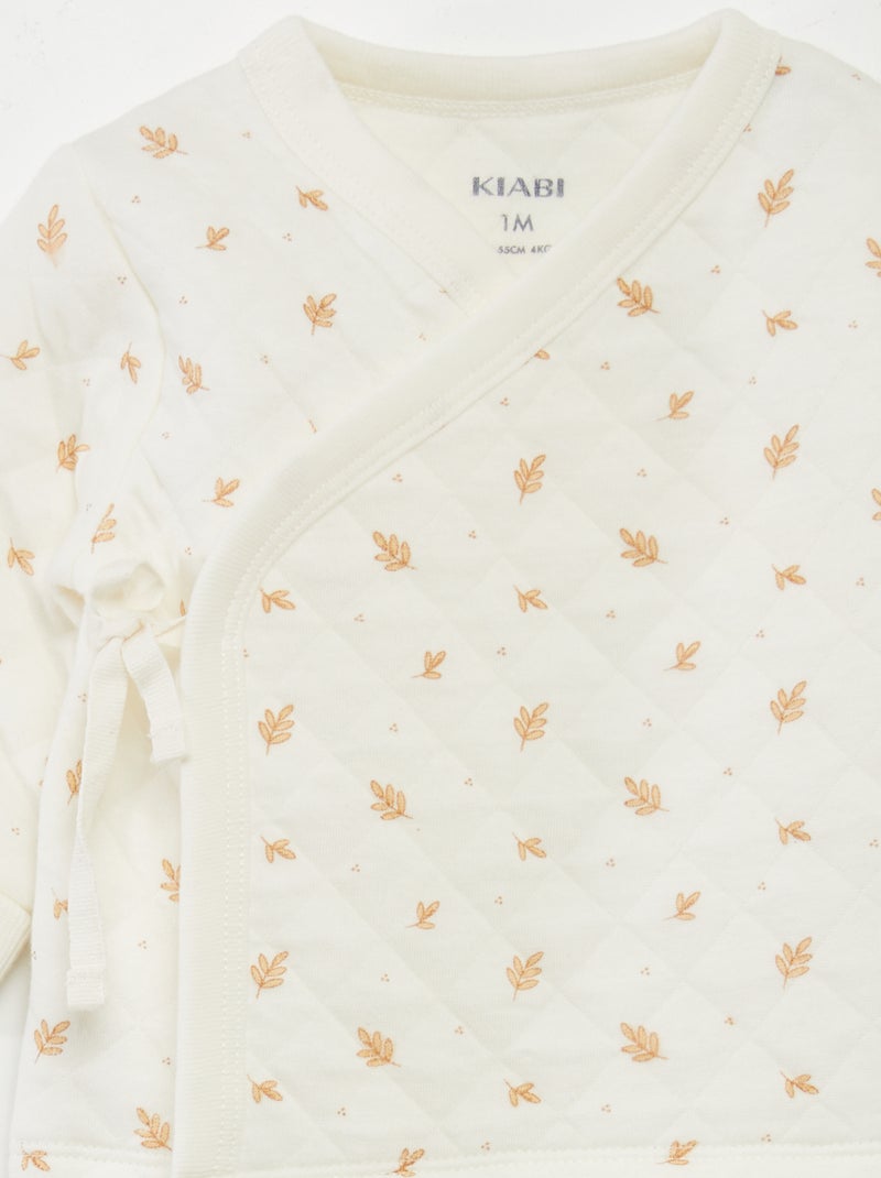 Pijama acolchado de 2 piezas BLANCO - Kiabi