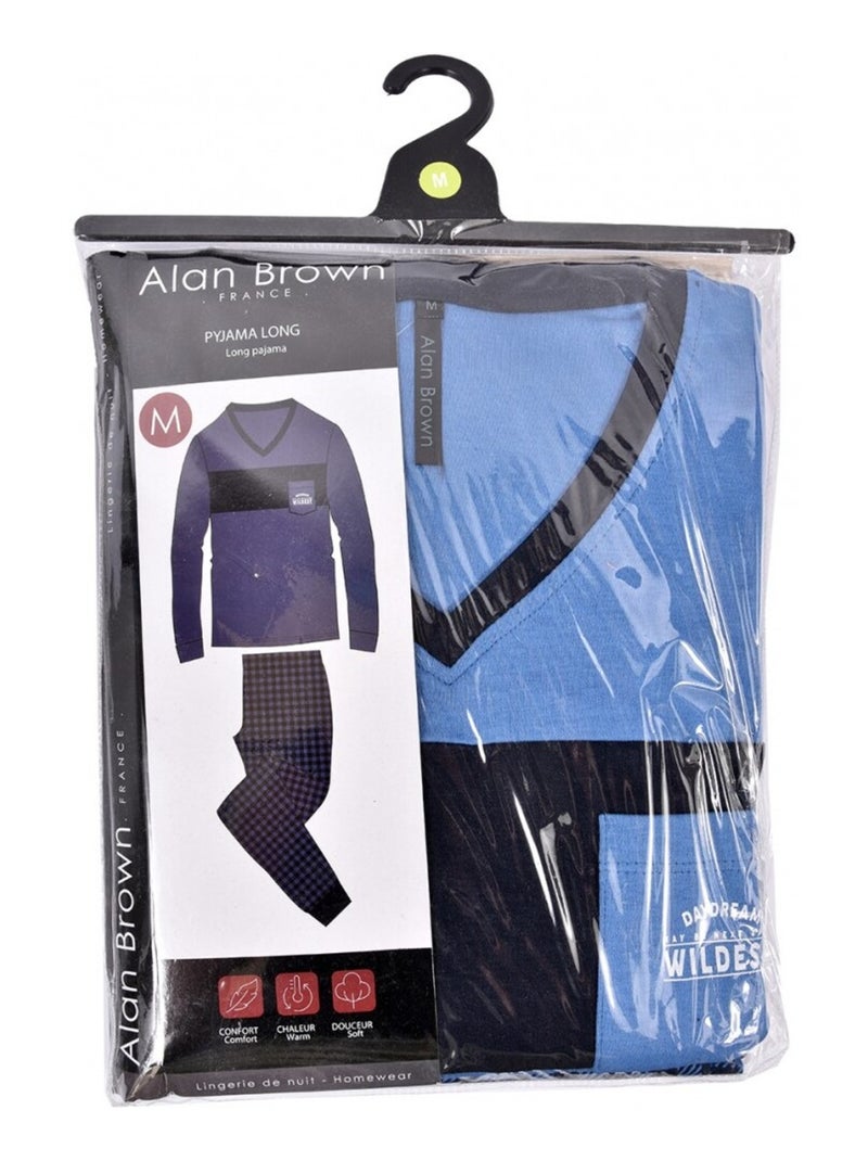Pijama ALGODÓN Azul - Kiabi