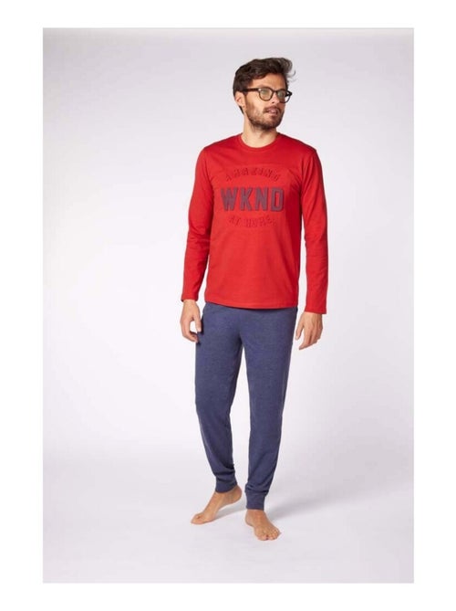 Pijama algodón hombre ALAN BROWN - Pack de 2 - Kiabi Pijama algodón hombre ALAN BROWN - Pack de 2 - Kiabi